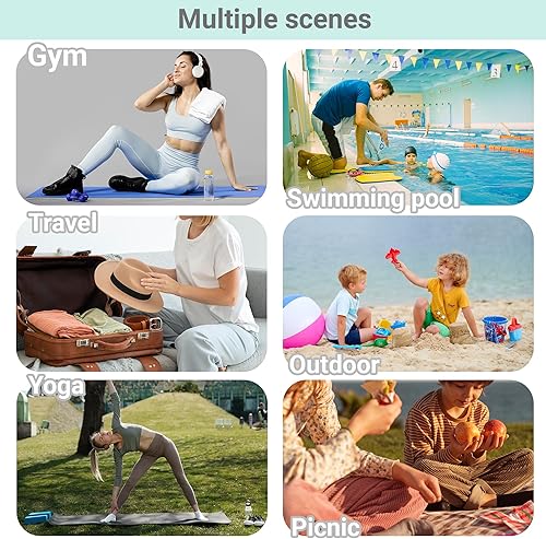 Miniatura 5 de HECCEI Bolsa para artículos húmedos y secos, paquete de 2 bolsas reutilizables impermeables para trajes de baño y ropa de bebé, bolsas húmedas de