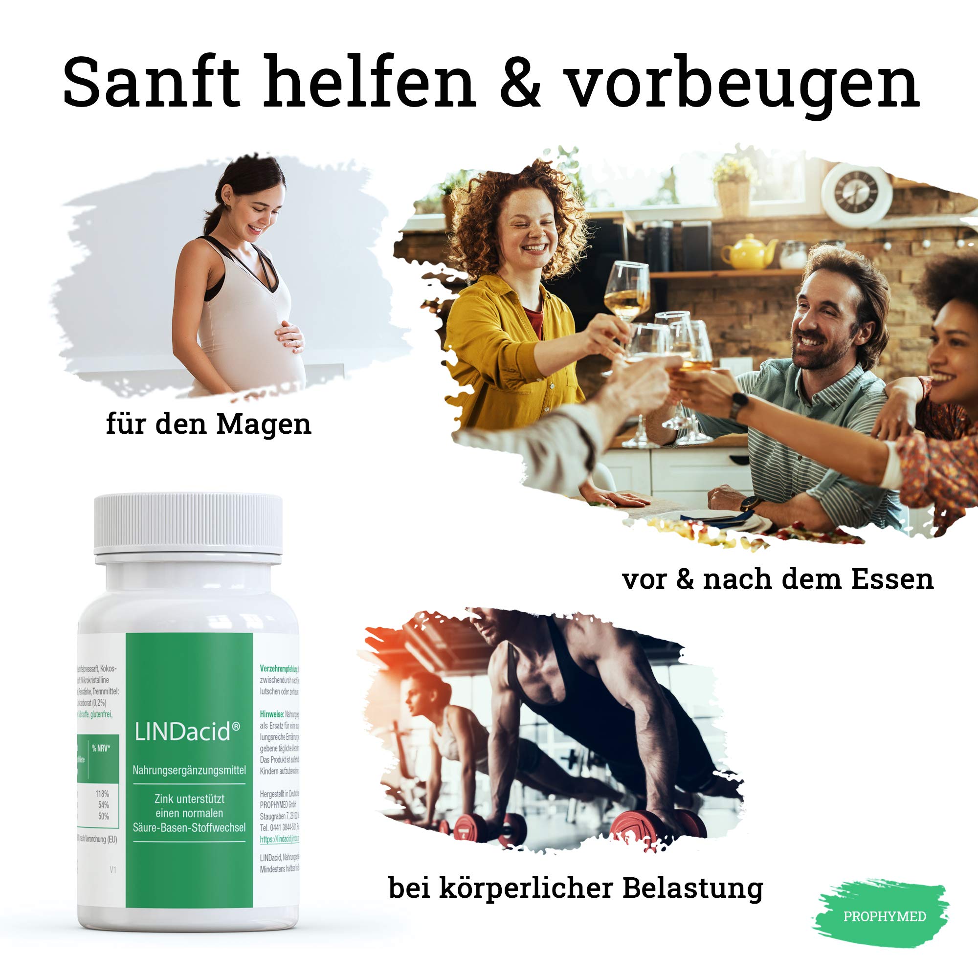 Basentabletten (3x 50 Stück) - mit Calcium, Magnesium & Zink - Speziell das Zink kann für eine gute Säure-Basen-Balance im Körper sorgen - Mit getrocknetem Kartoffelpresssaft - 100% vegan