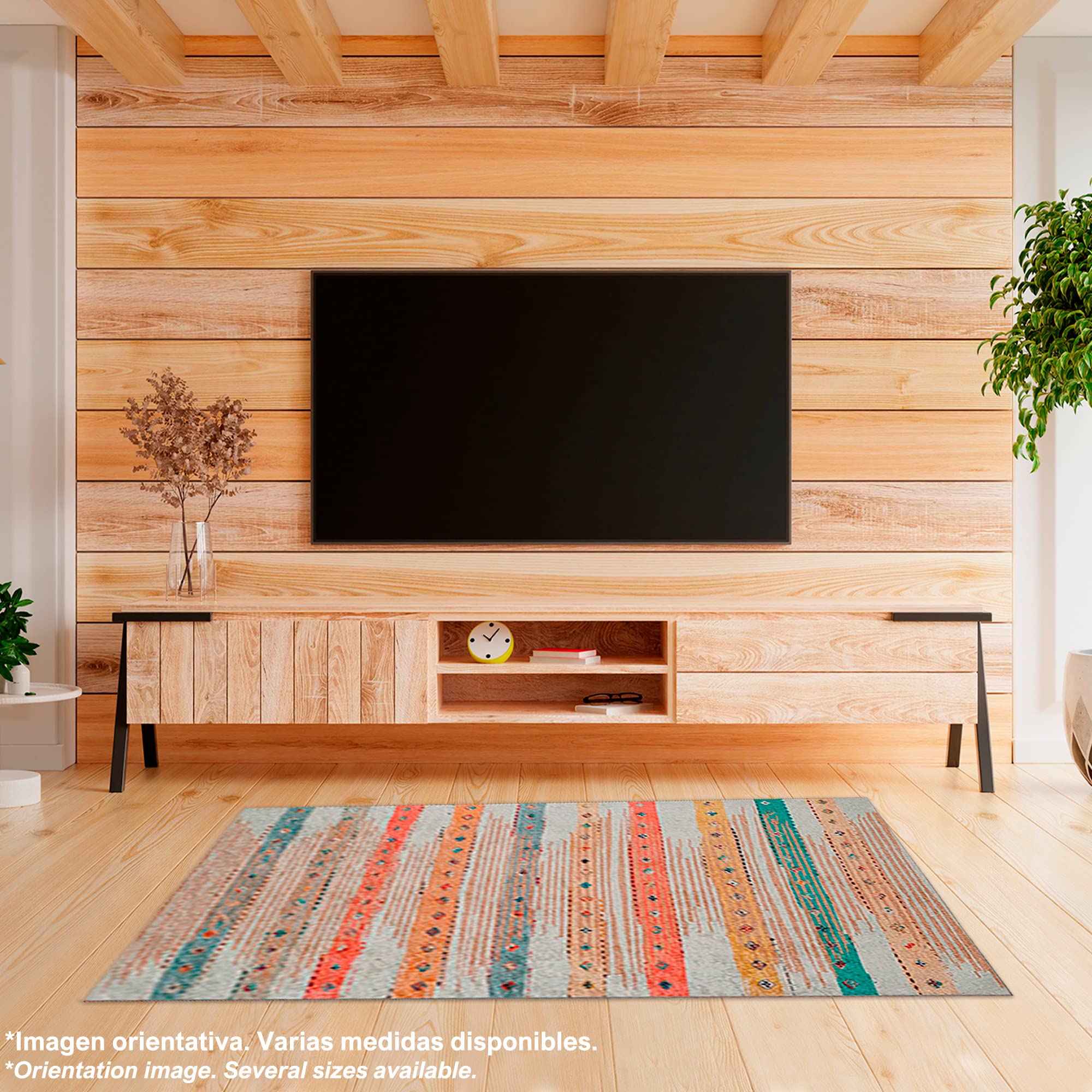 WELL HOME MOBILIARIO & DECORACIÓN Alfombra de Poliester Estampada 140 x 220cm