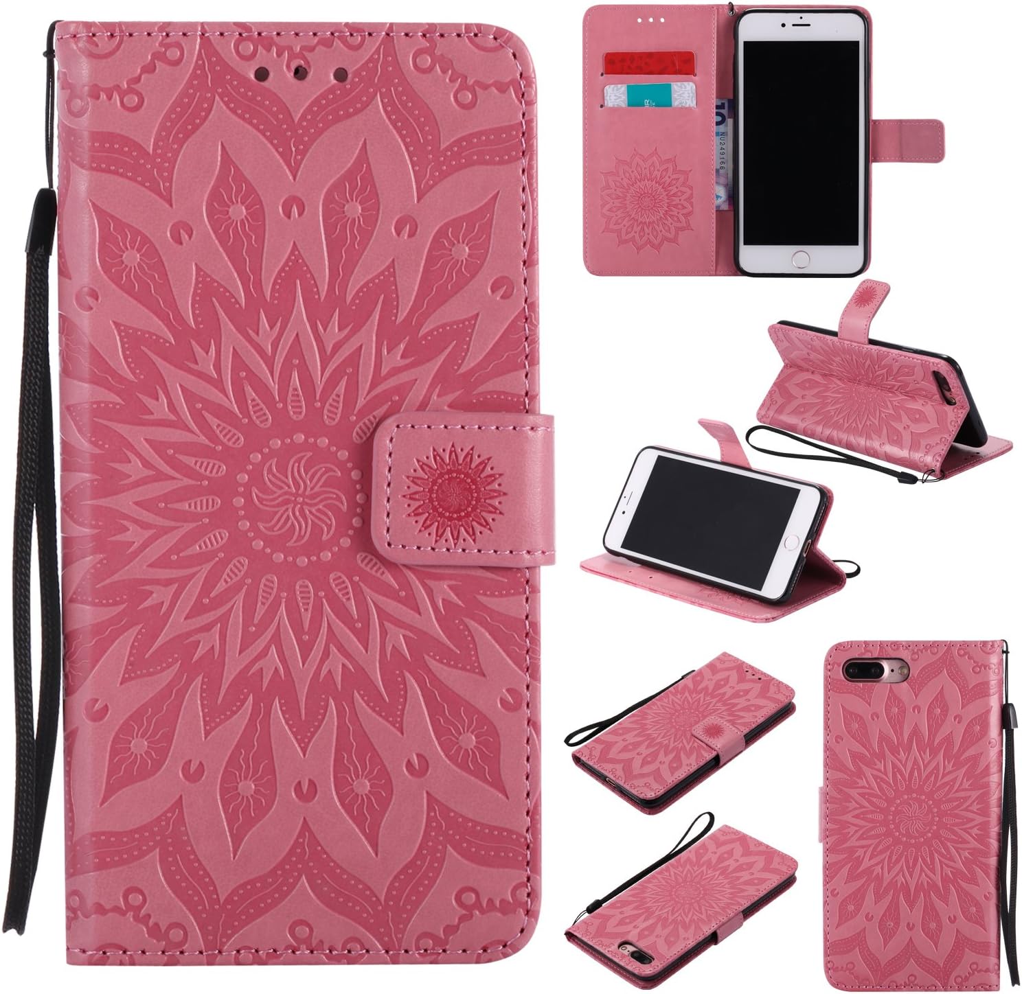 Sun Pattern Embossed PU Leather Wallet Case for Australia Ubuy