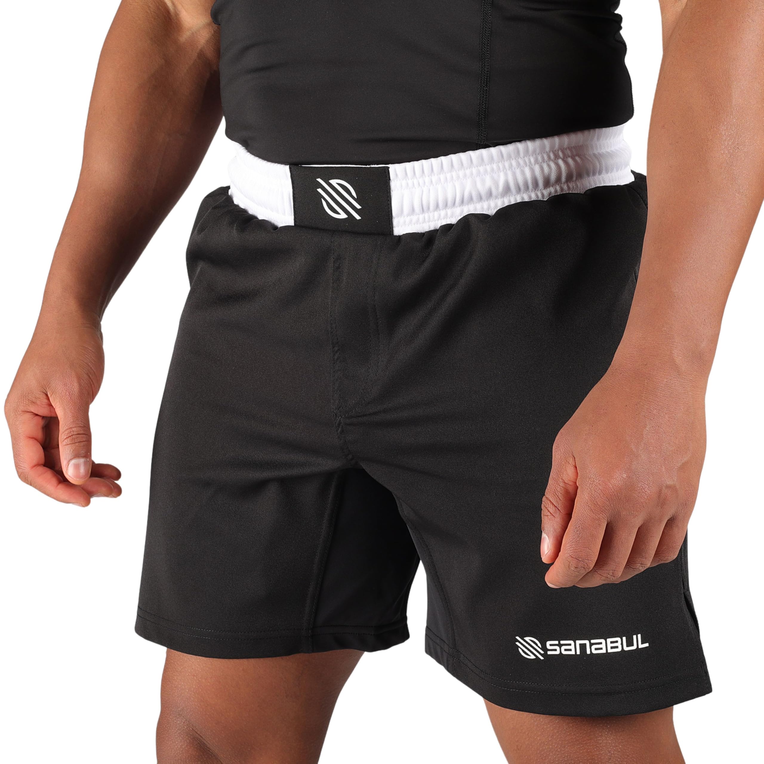 Sanabul Essential MMA Shorts für Herren, Boxen, No Gi, Jiu, Jitsu, Grappling, BJJ Shorts