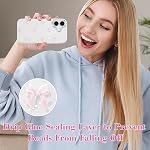 EYZUTAK Case for iPhone 17, Bling Glitter 3D Bowknot Phone Case Cute Sparkly Crystal Clear Bow Aesthetic Design Cover Slim Soft Durable TPU Transparent Protective Cover for Women Girl - Pink Bow