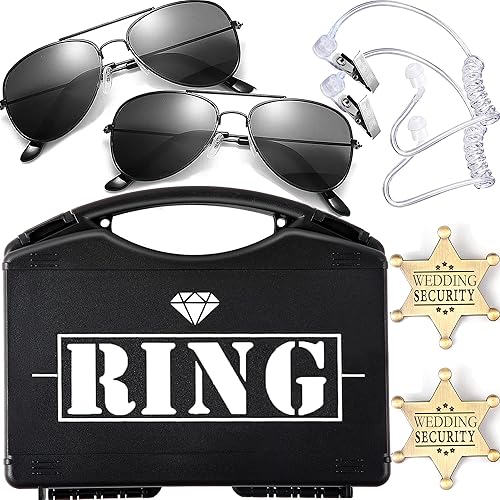 Anillo de seguridad para portador de boda anillo de seguridad para boda soporte de caja de anillos gafas auricular insignia anillo de regalo