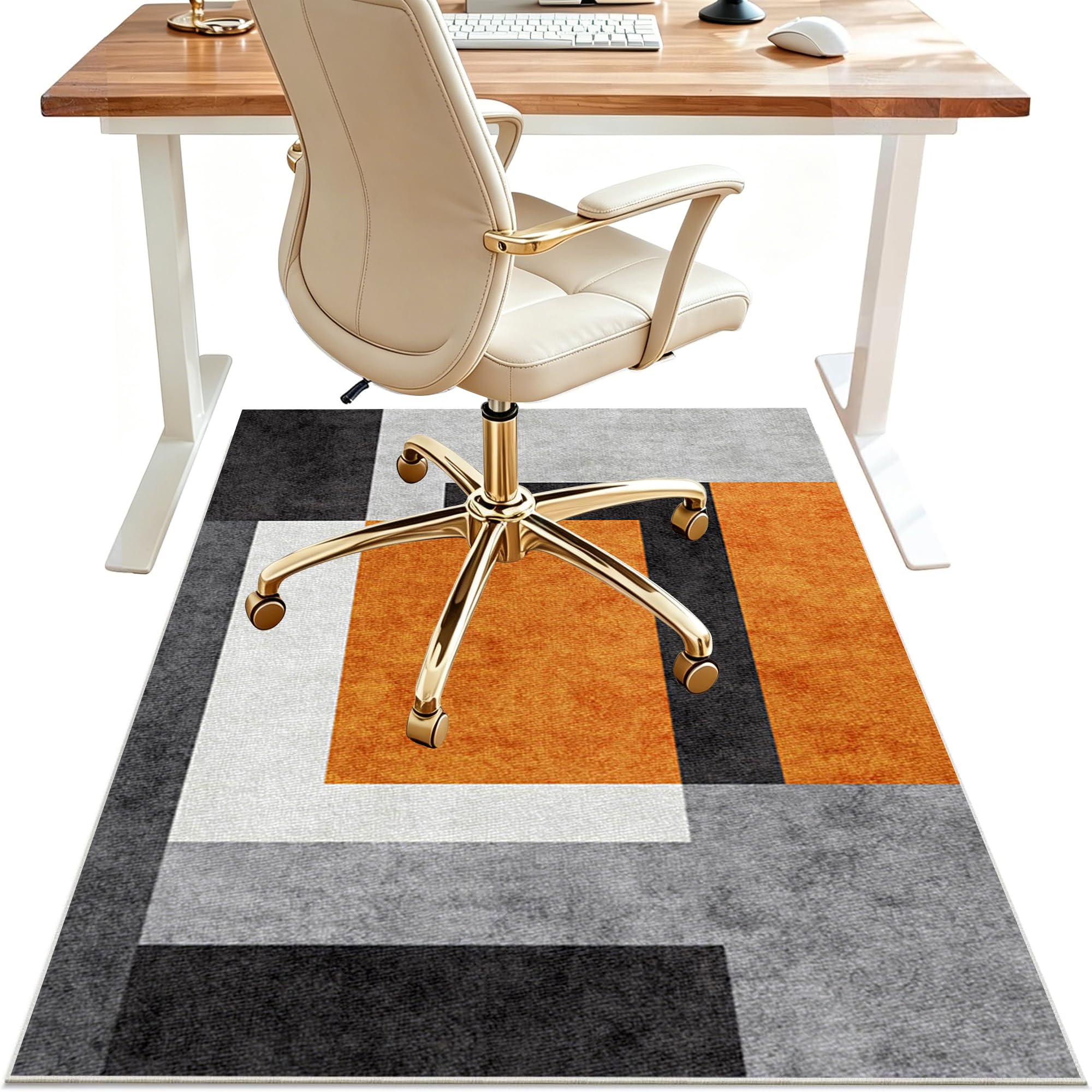 Office Chair Mat for Carpet Floor, Computer Gaming Chair Mat, Floor Protectors for Rolling Chairs 200 x 230 cm Heavy Duty Desk Chair Mat Non-slip Carpet Protector Chair Mat for Home and Office
