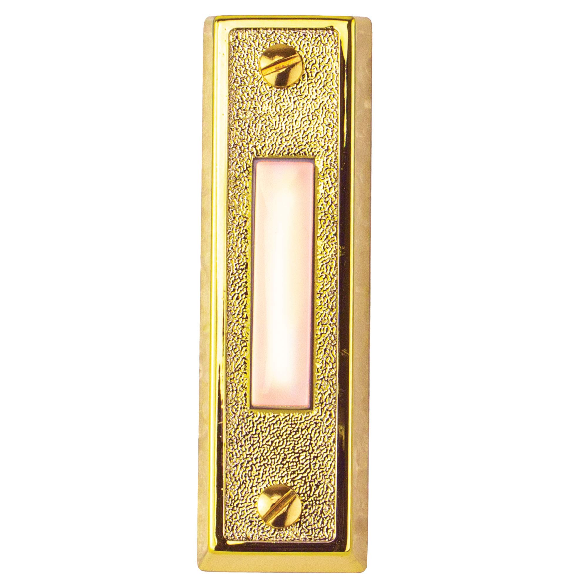 Everyday Lighted Door Bell Chime Button, Size: 2-7/8", Brass