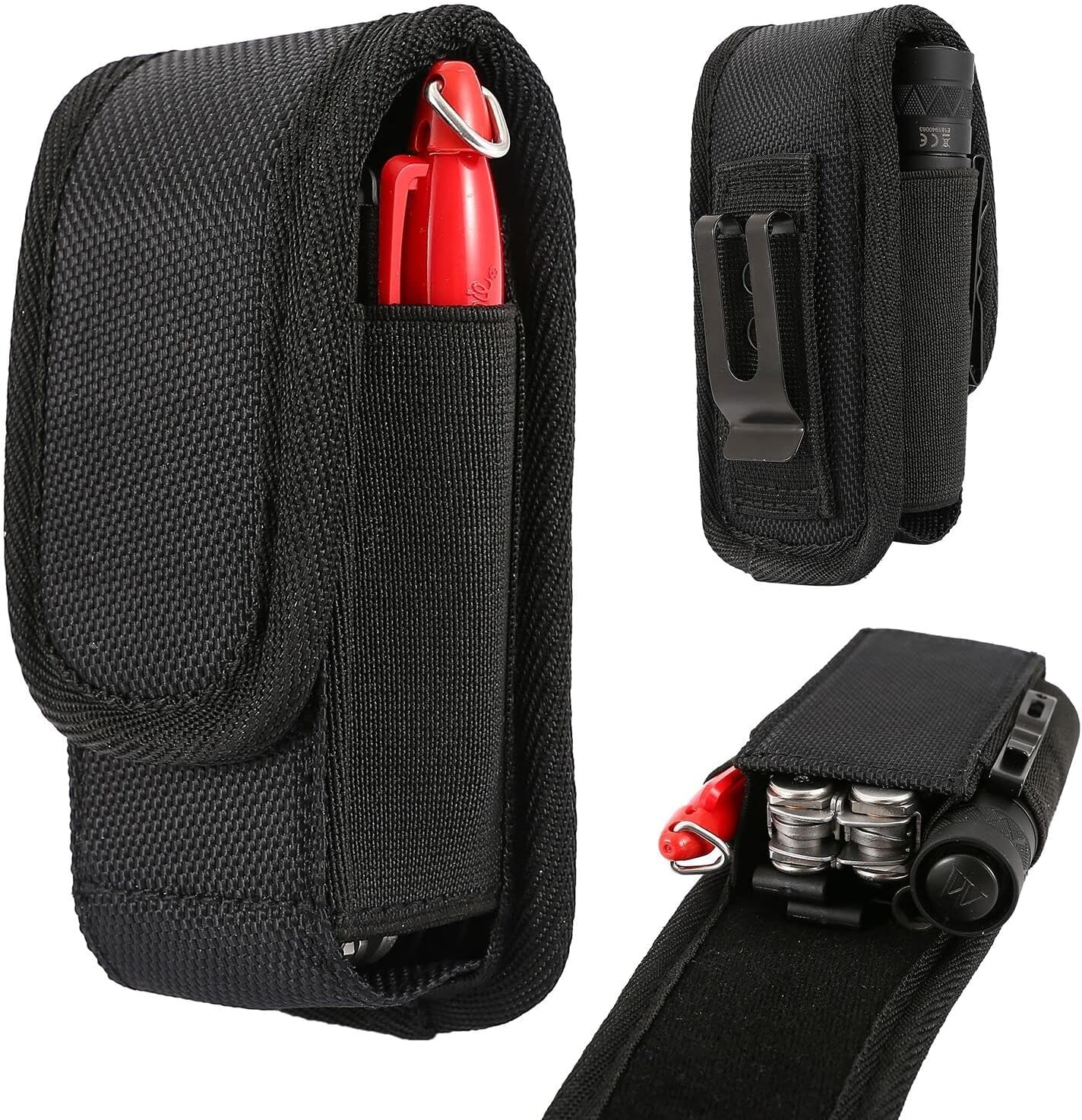 Multitool Sheath,EDC Pouch,EDC Belt Organizer for Pen/Flashlight/Folding Knife,Knife Sheath Compatible with Wave Surge Raptor,Tactical Pocket Knife Holder,Belt Pouches for Men