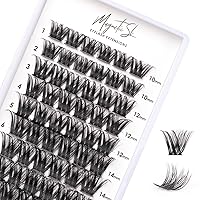 Vista 18 de Pestañas en racimo, 72 pestañas individuales, extensiones de pestañas postizas, kit de extensión de pestañas postizas reutilizables, aspecto