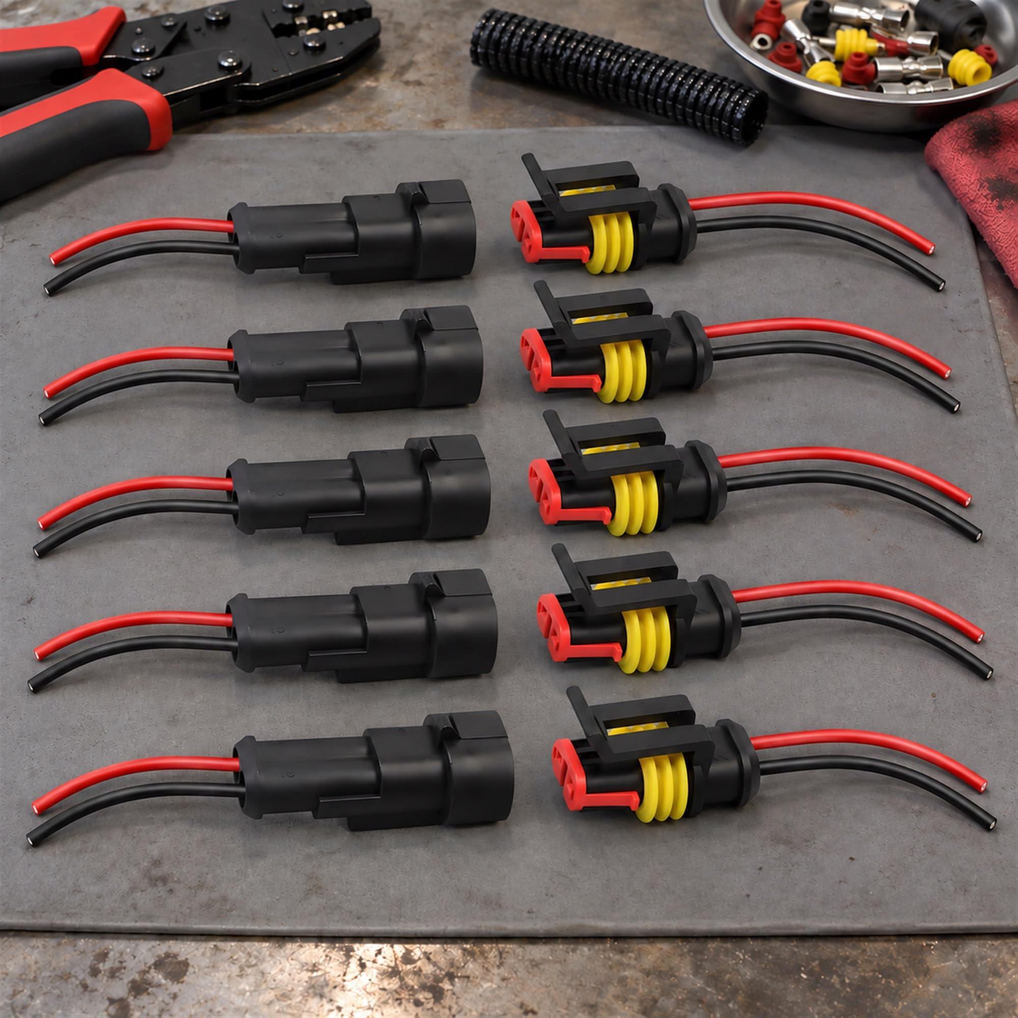 Sealed Wire Connectors, Cable Joining Accessories for Automotive and Marine Wiring during Installation and Repairs