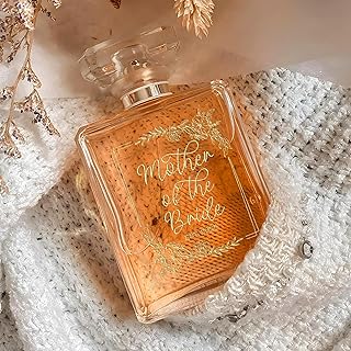 Personalized Mother of the Bride Perfume Bottle, 3.4 oz Glass Refillable Spray Bottle - Engraved Wedding Gift Ideas for Mom, Bridesmaid Proposal, Bridal Party