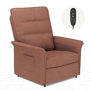 FLEXISPOT X1 Sillón de Relax Eléctrico (82x77x104 cm) con Respaldo Regulable, Reclinación de 105° a 155°, Sofá Ergonómico Reclinable para Dormitorio y Sala de Estar (Moca)