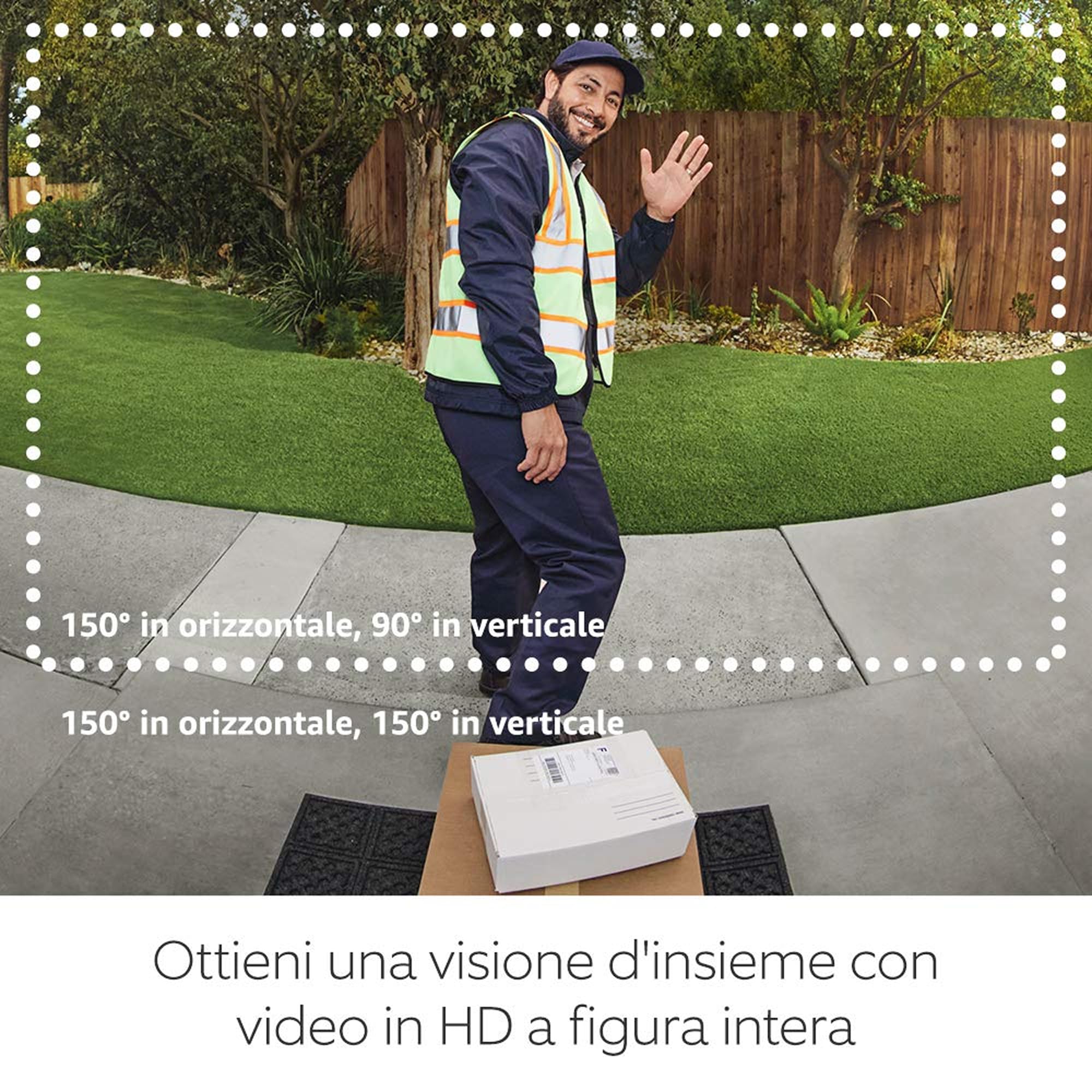 Ring Wired Video Doorbell Pro + Chime (3ª gen.) | campanello con telecamera, video in HD a 1536p, video a figura intera, con alimentatore plug-in | Prova gratuita di 30 giorni di Ring Home