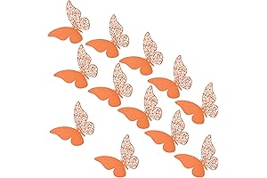 Brighten Your Walls with 3D Orange Butterflies!