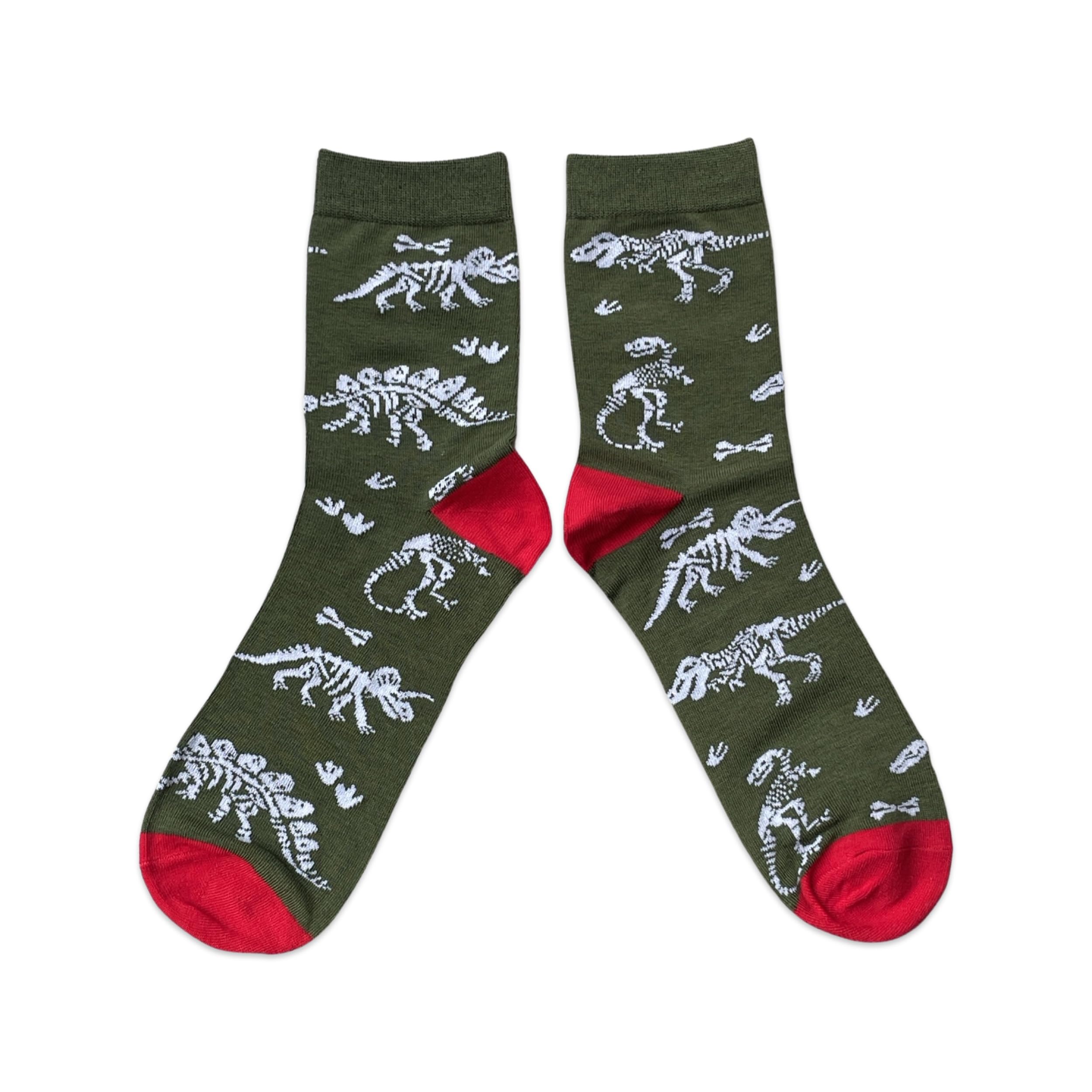 Mens Festive Fossilised Dinosaur Socks 6-10 UK / 39-44 Eur / 7-11 US