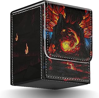 Comprar TCGUARD Caja para cartas MTG, TCG para tarjetas Magic The Gathering, para más de 100 tarjetas con funda individual con juegos de cartas coleccionables, TCG, Yugioh, etc. Rojo