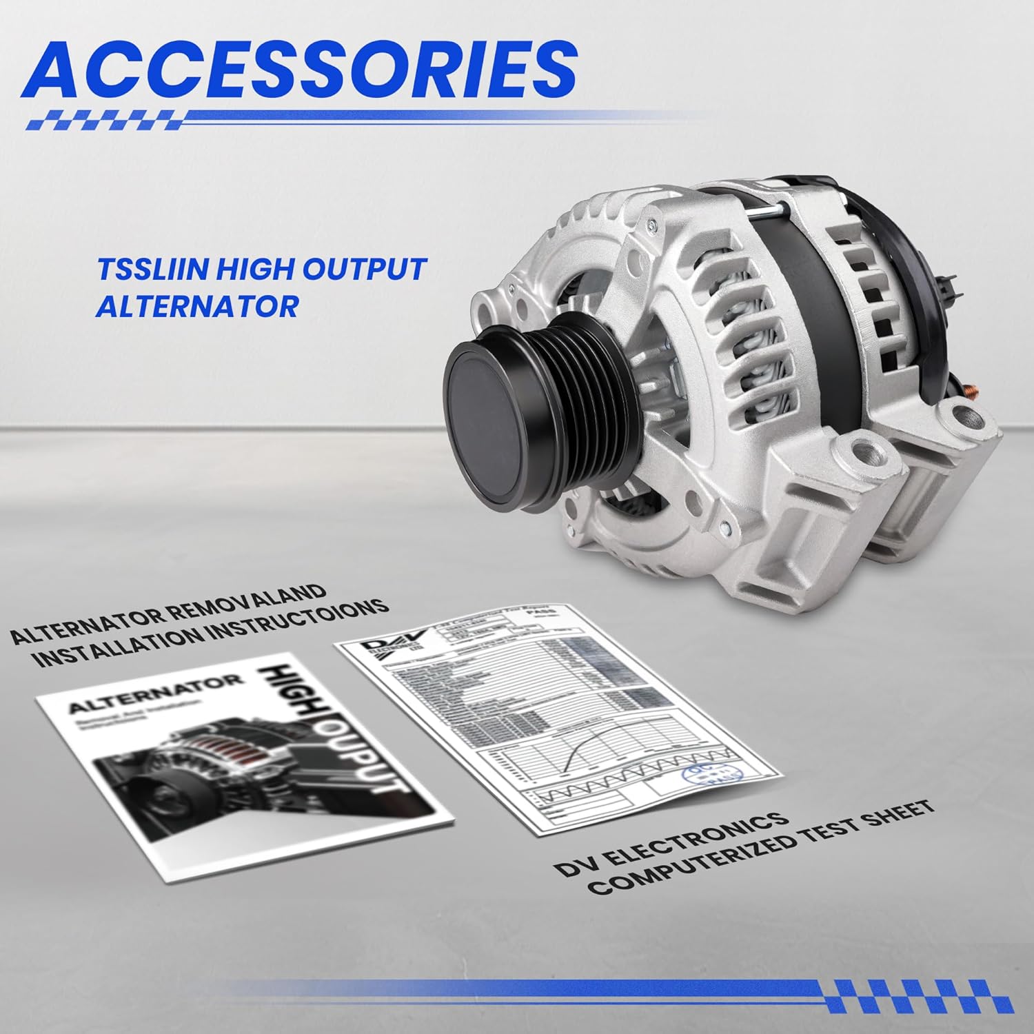 High Output Alternator For-Dodge Avenger 2011-2014 Journey 2011-2016 Grand Caravan 2011-2016, For-Ram C/V 2012-2015, For-Routan 2011-2014, OE# 4210000770,12V 160Amp