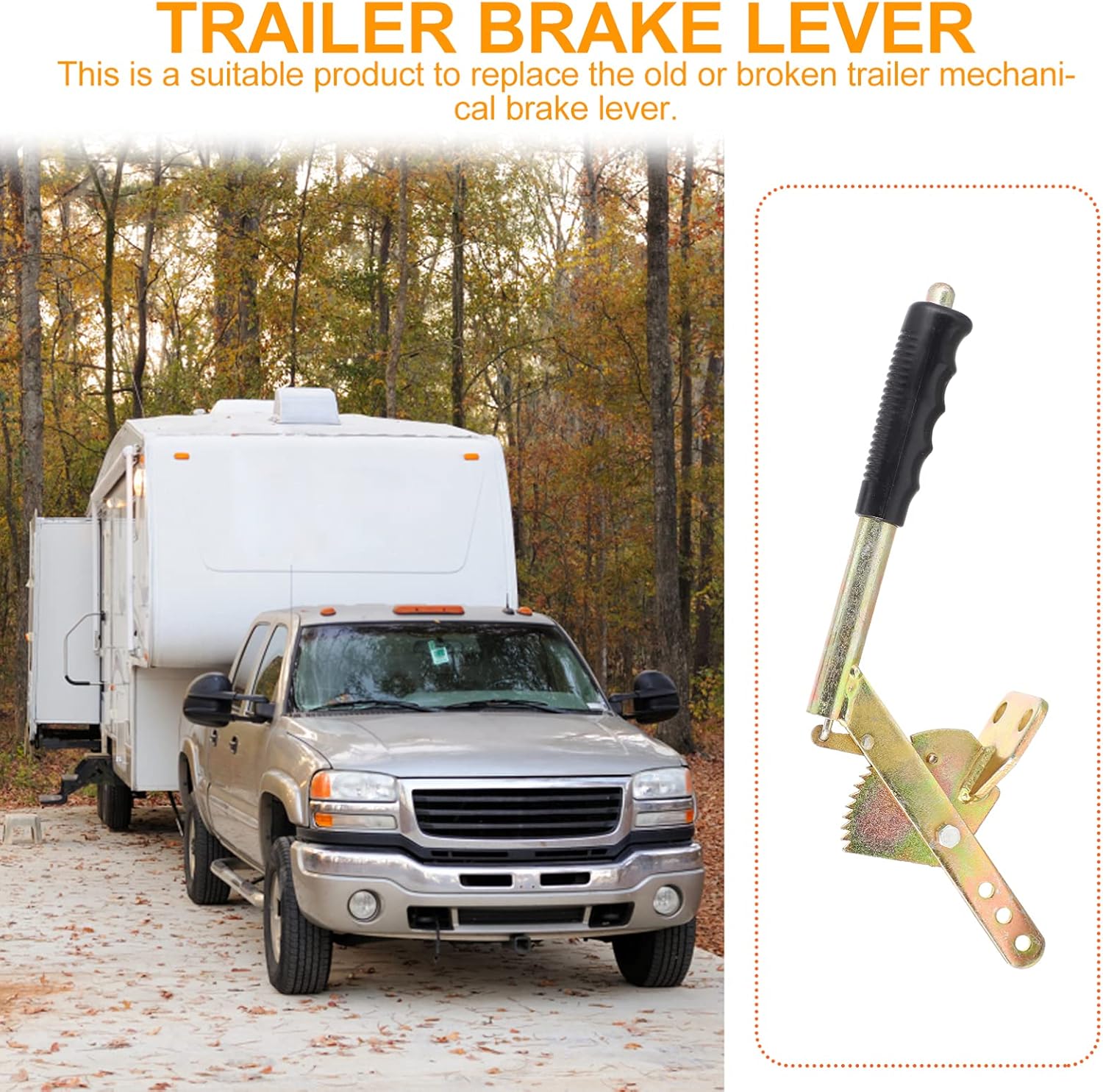 1pc - Trailer Brake Handle Mechanical Lever for Rv Coupling Hitch Design Replacement for Old Broken Brake Levers Trailer Accessories