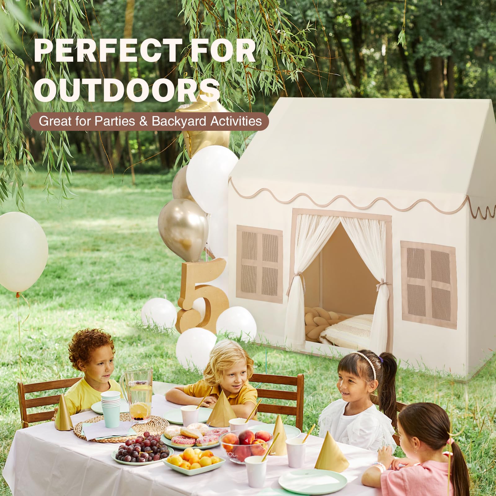 Wilwolfer Tente de Jeu Enfants: Tente pour Tout-Petits pour l'intérieur l'extérieur - Grande Maison de Jouets pour Les Anniversaires de garçons et de Filles