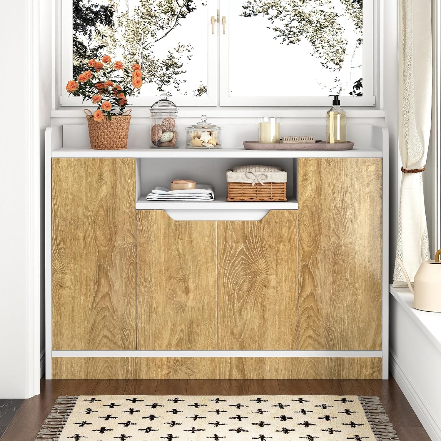 Wood Kitchen Countertop Peel and Stick Wallpaper Modern Wood Gain Contact Paper 15.75"x78" Brown Textured Wall Paper Bedroom Kitchen Bathroom Cabinets and Drawers Door Vinyl Countertop Wrap