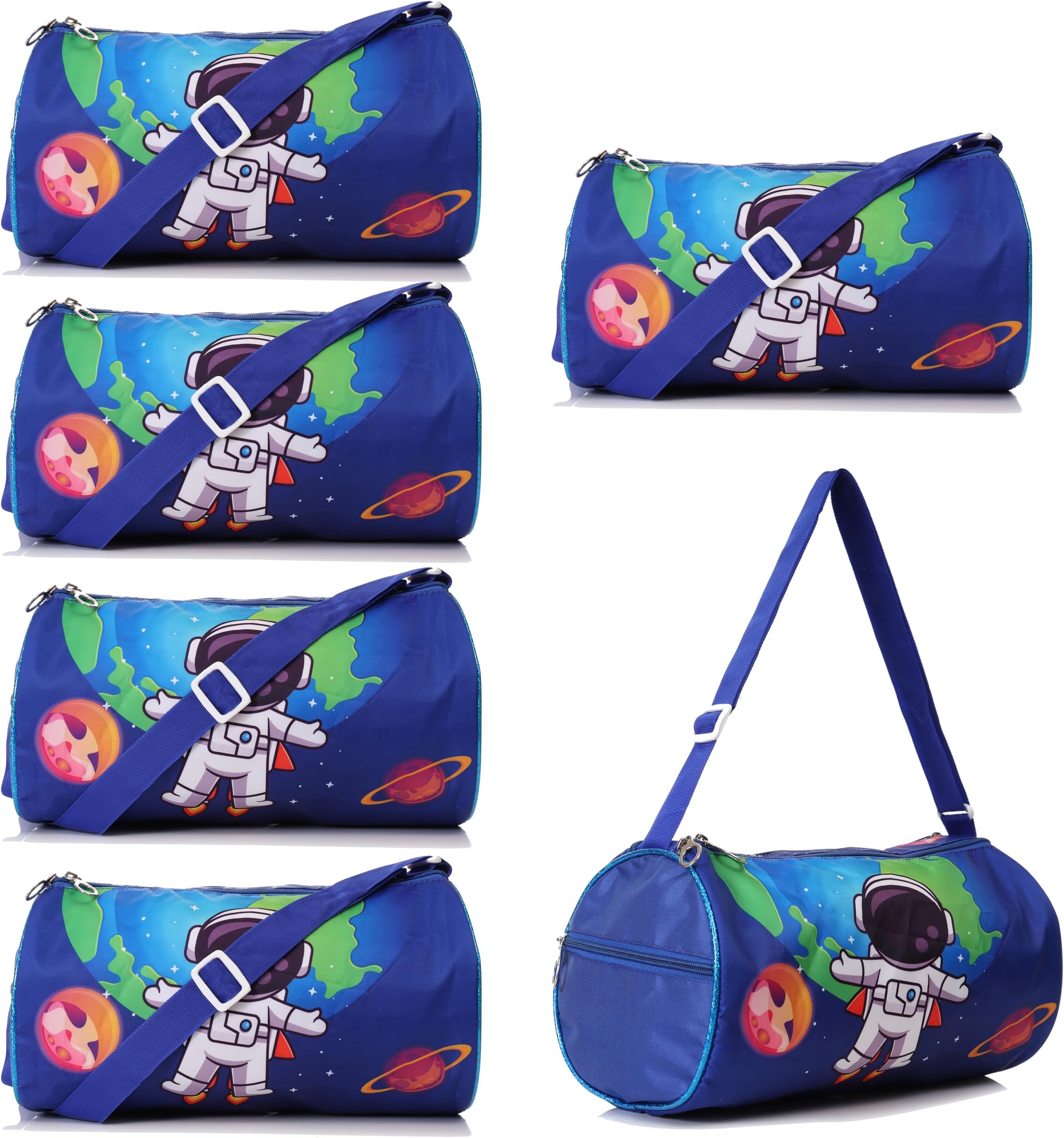 Asera 6 Pcs Duffle Bag for Kids/Boys/Girls | Whimsical and Sturdy Bag | Best for Travel and Play | Return Gifts Birthday Party for Kids (Space)