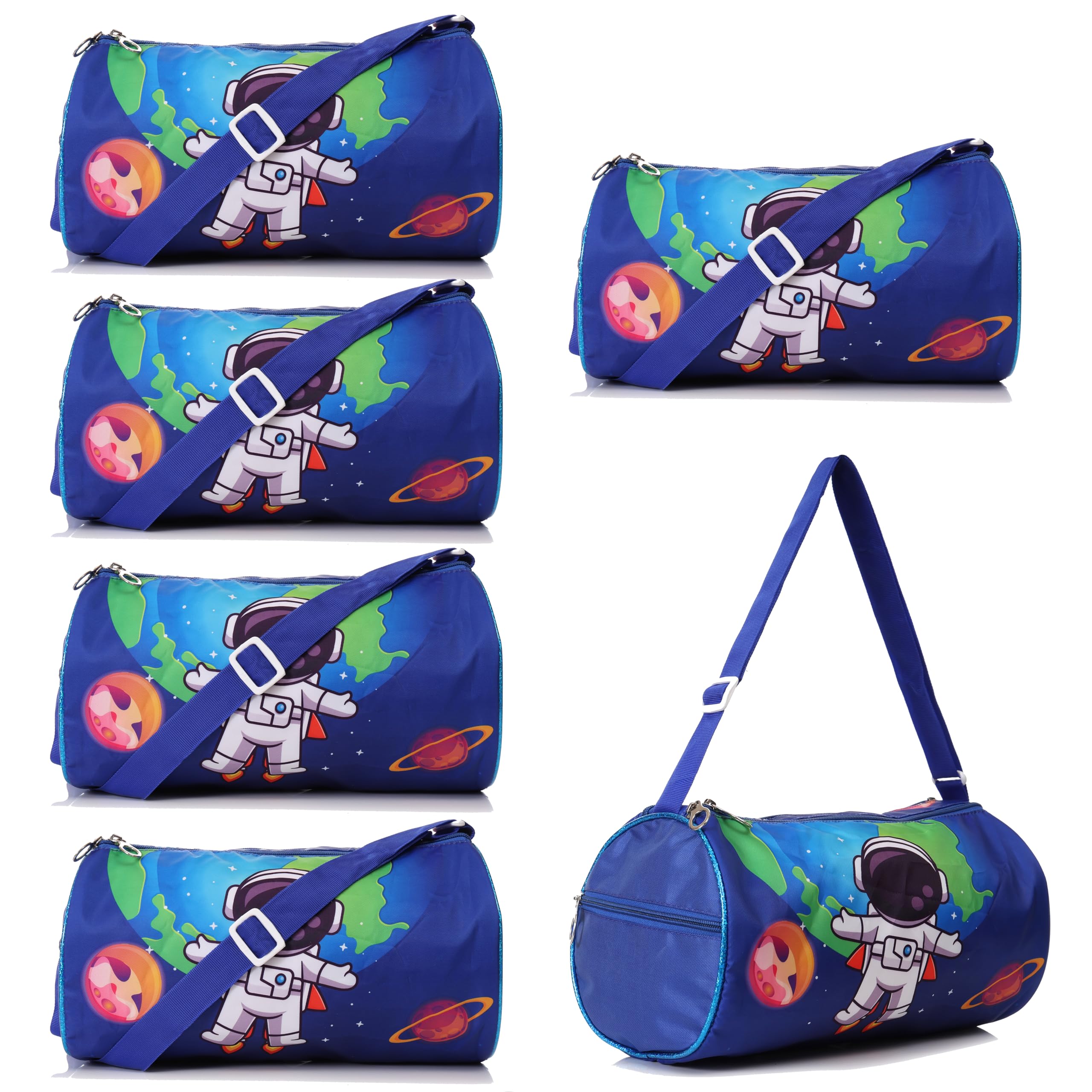 Asera6 Pcs Duffle Bag for Kids/Boys/Girls | Whimsical and Sturdy Bag | Best for Travel and Play | Return Gifts Birthday Party for Kids (Space)