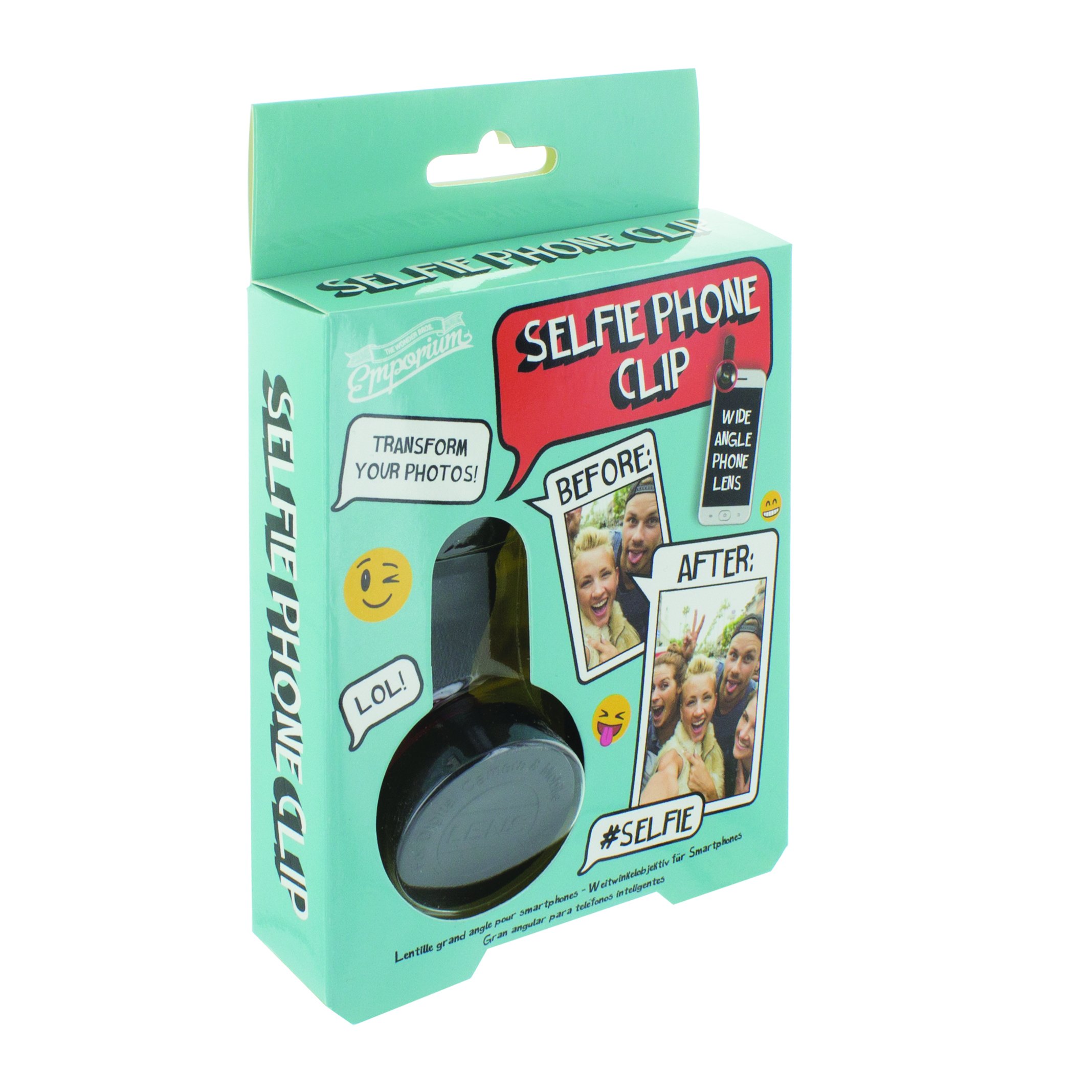 Paladone Selfie Phone Clip - Clip On Wide Angle Lens for Smart Phones