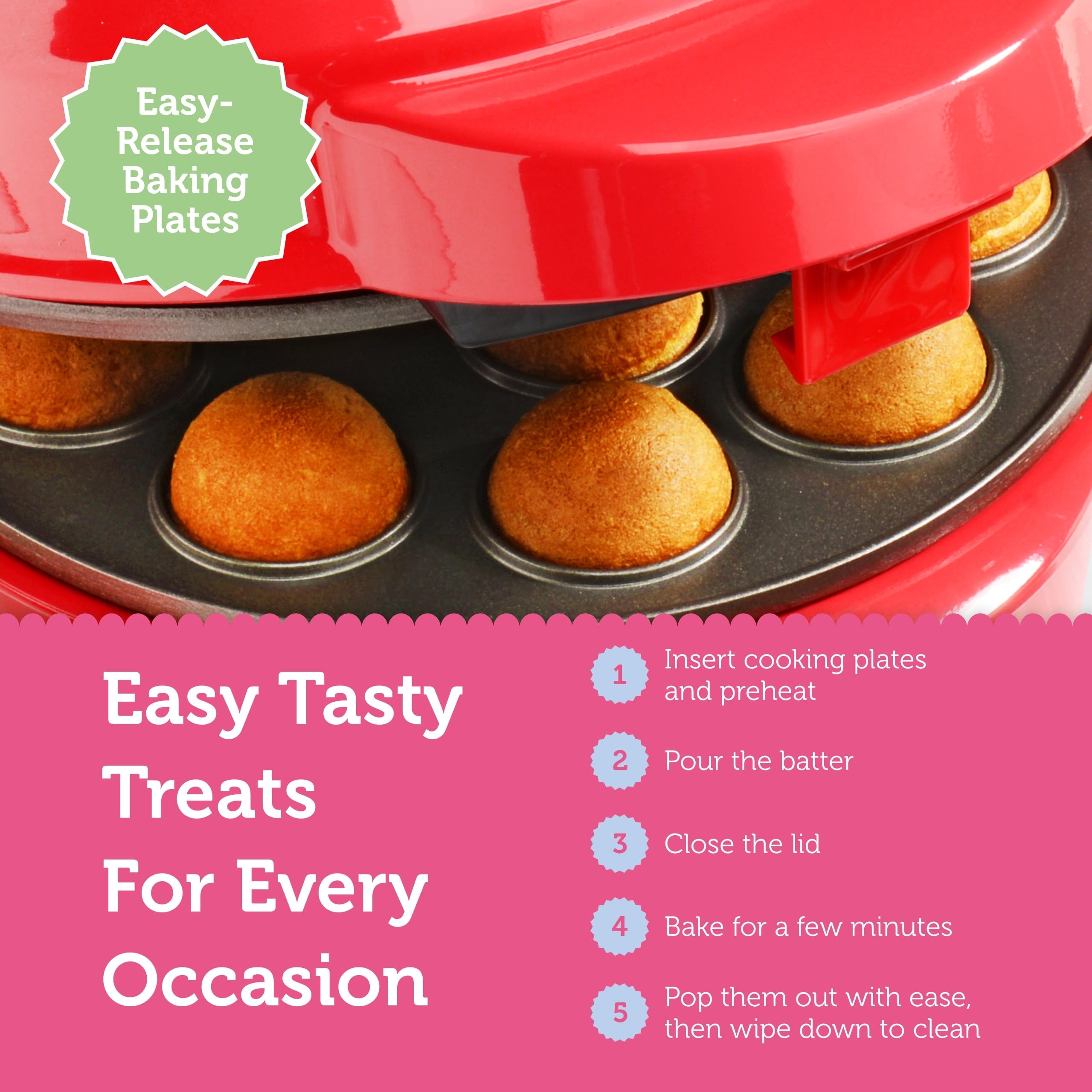 Babycakes 3-in-1 Treat Maker - Cake Pops, Cupcakes & Donuts -6 Babycakes 3-in-1 Treat Maker - Cake Pops, Cupcakes & Donuts -6