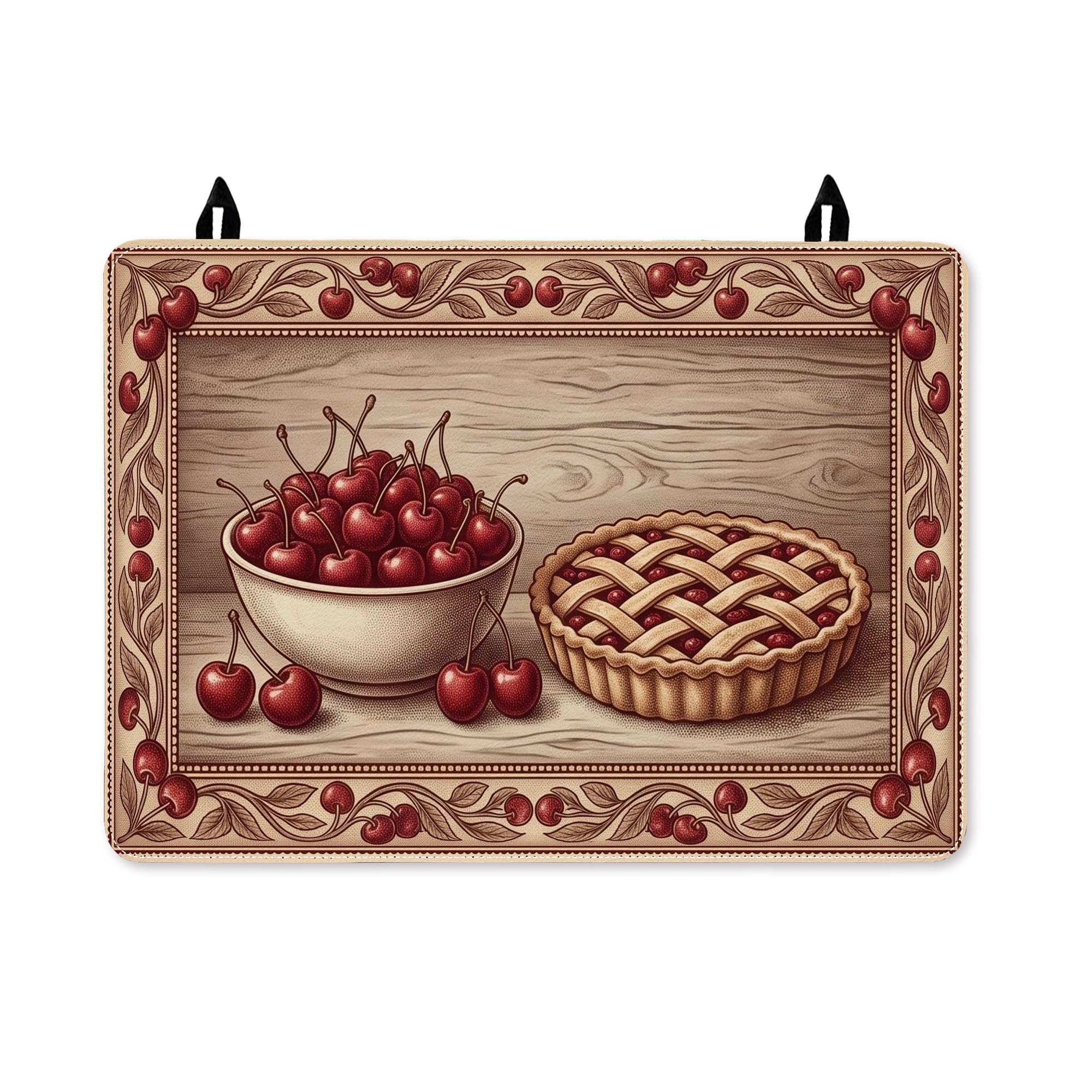 Housse de protection pour cuisinière électrique Cherries tapis de cuisine rouge 71x50 cm