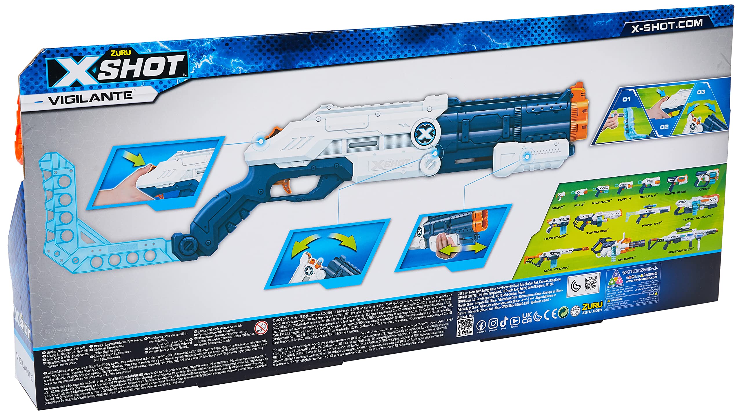 X- SHOT Vigilante Rifle with Ammo, Multicolor, XS-36437: Buy