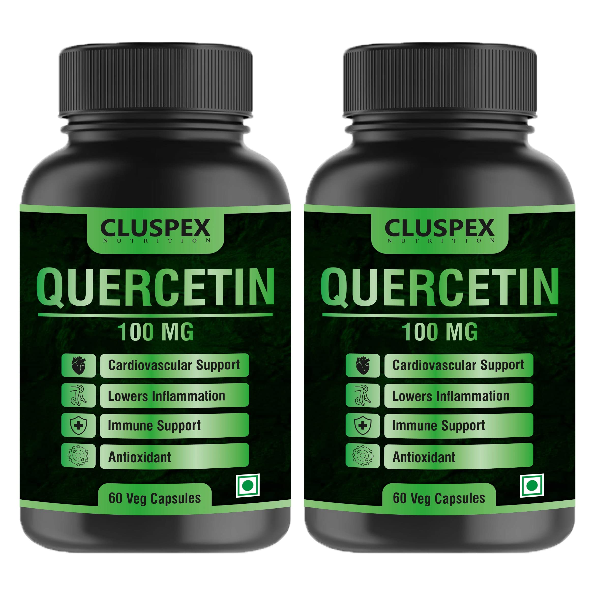 CLUSPEX NUTRITION Quercetin 100mg | Natural Bioflavonoid | Powerful Antioxidants | Immune Support | lowers inflammation | 60 Capsules | Pack of 2 (B0BX48LRSP) Amazon Price History, Amazon Price Tracker