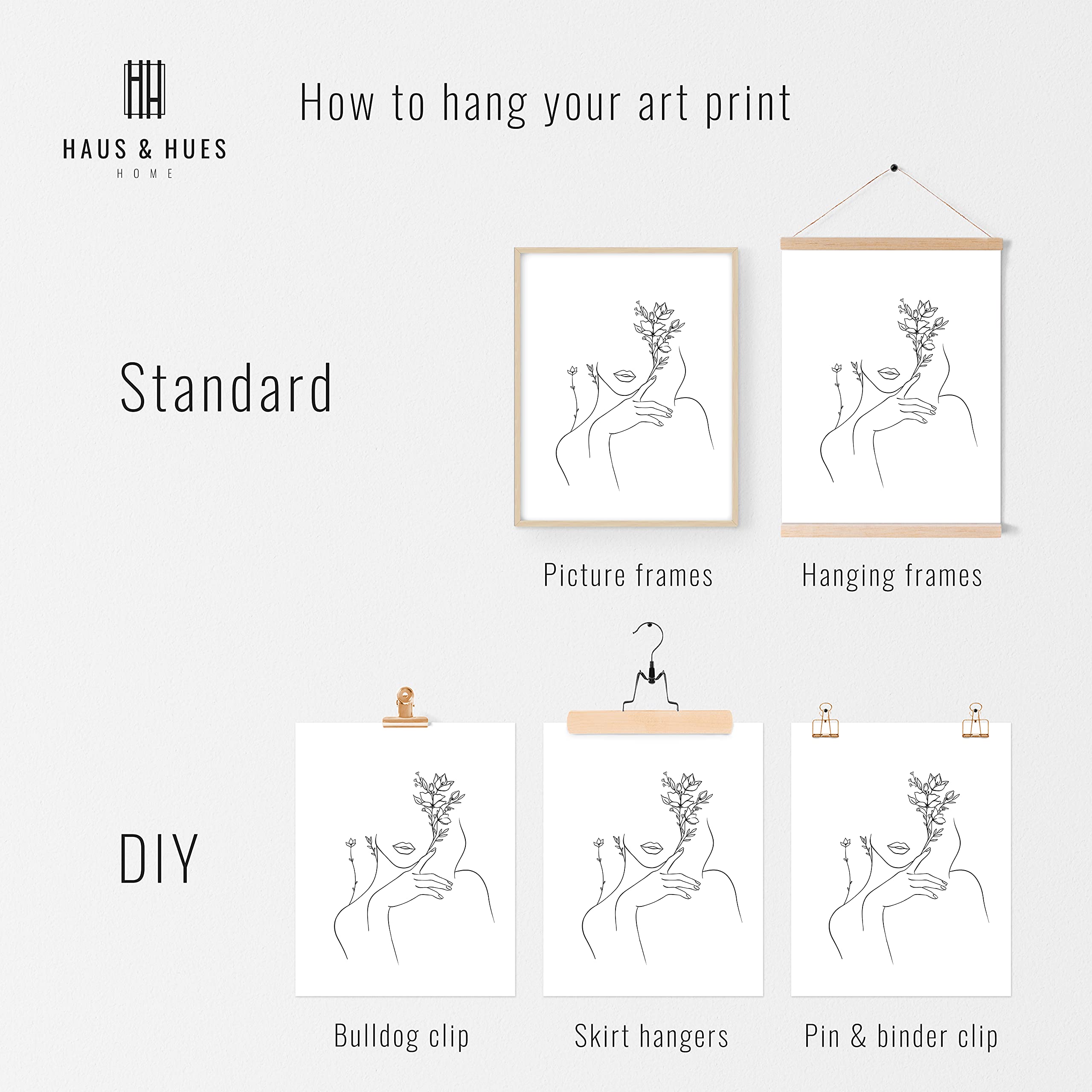 Buy Black and White Prints Line Art By Haus & Hues Line Art Wall