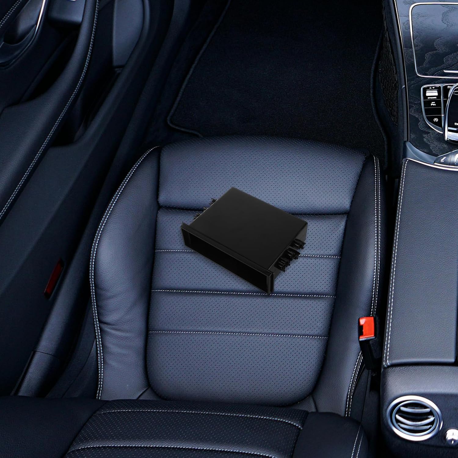 Car Stereo Storage Box Compact Dash Radio Organizer with Durable Plastic Construction for Car Interior Essentials