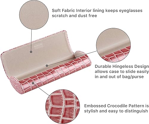 Miniatura 33 de Ron's Optical Clamshell - Funda rígida para lentes de lectores de marcos pequeños a medianos para mujeres y hombres Agua