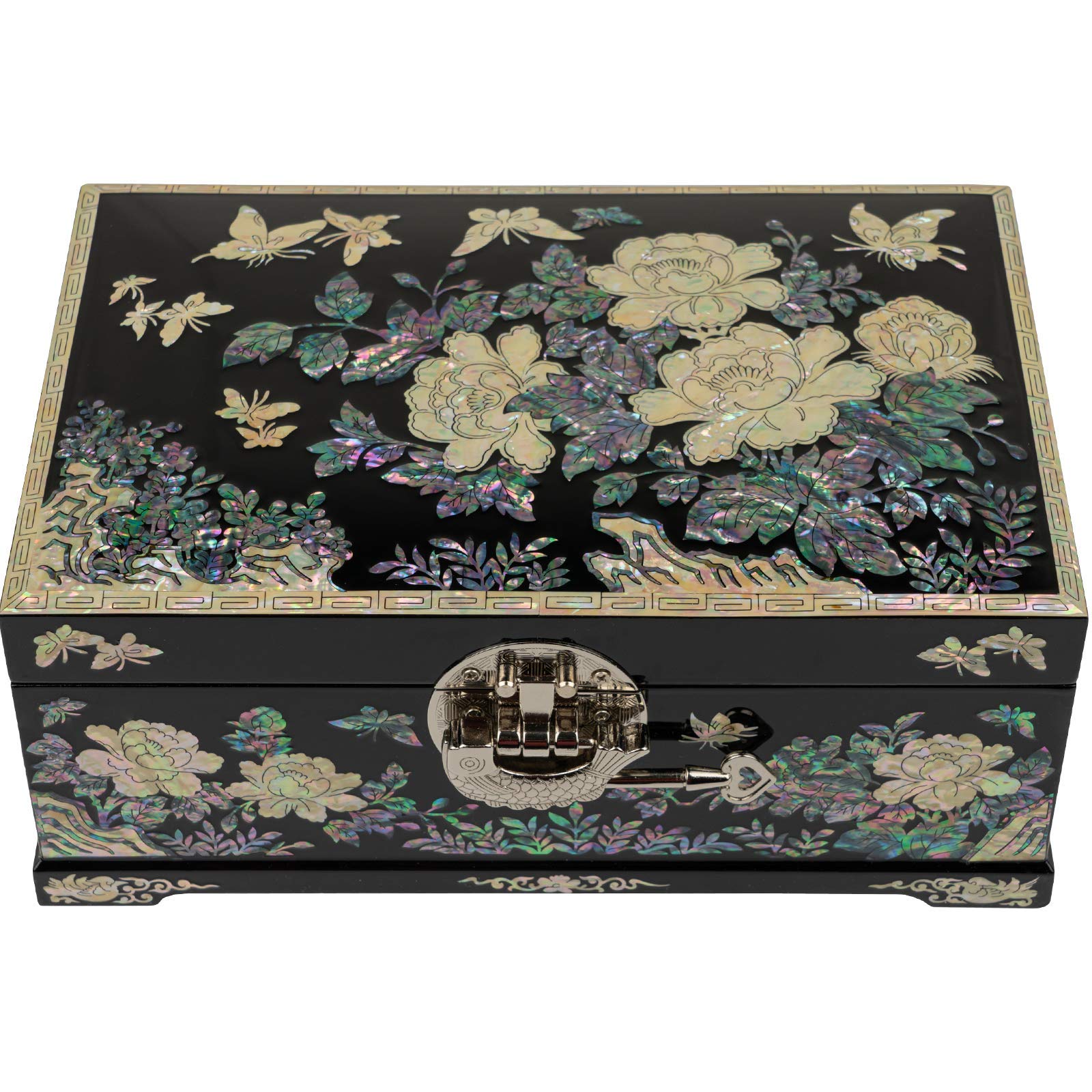 February Mountain Boîte De Rangement à Bijoux En Bois Nacré Pour