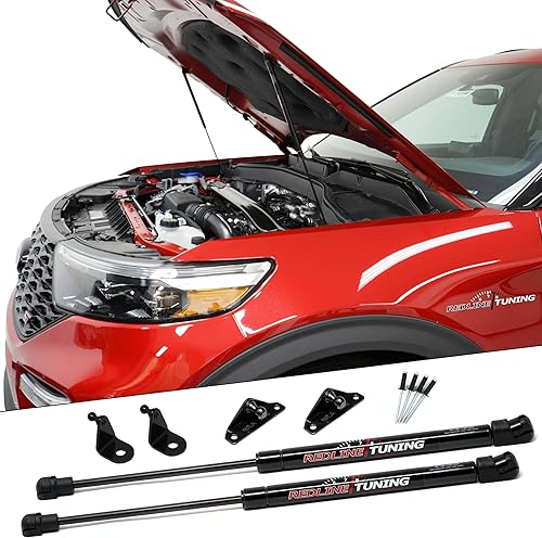 Redline Tuning 21-11036-02 - Puntales de capó QuickLIFT Plus compatibles con Ford Explorer 2020+ (todos los componentes negros) disponible en Yaxa Colombia
