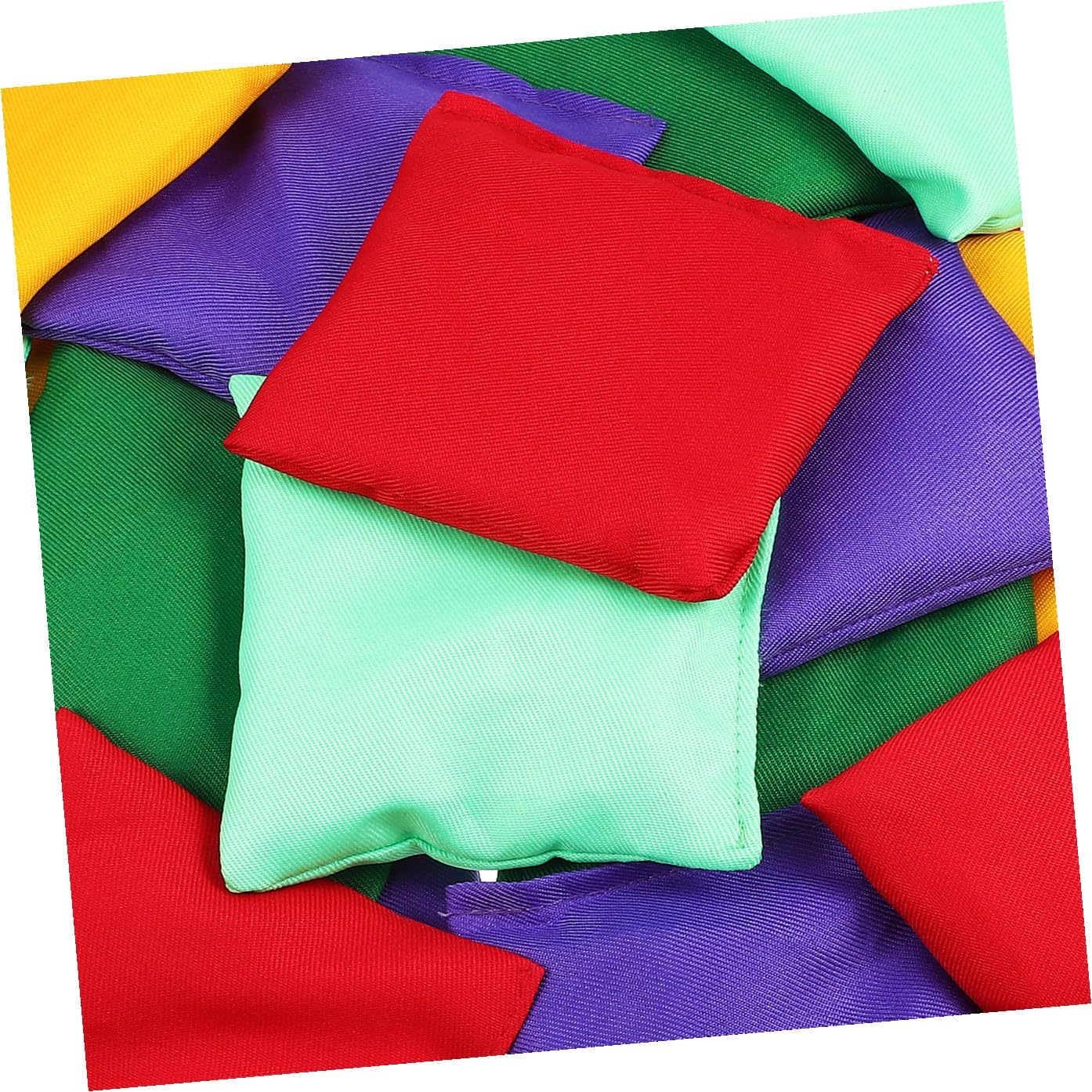 Kisangel 20pcs Bean Bags for Tossing Boys and Girls Outdoor Games Bean Bag Toss Toy Compact