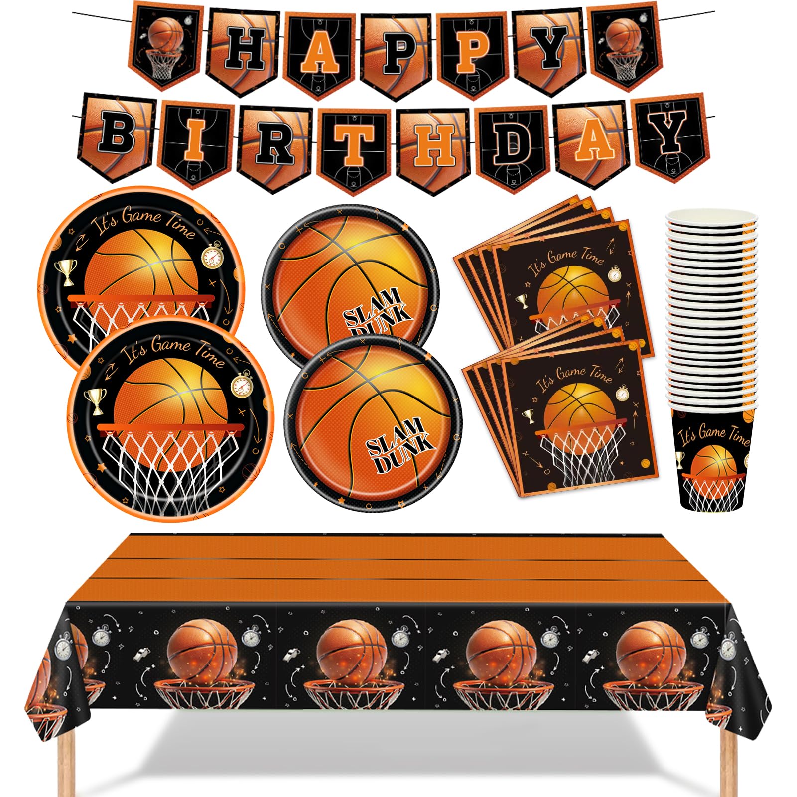 Kit anniversaire basket-ball complet pour simplifier la déco de table - 8