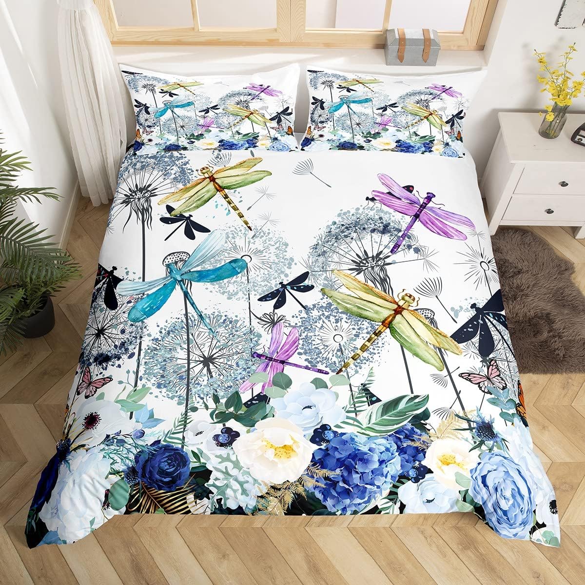 Dragonfly Gifts for Women,Dandelion Comforter Cover