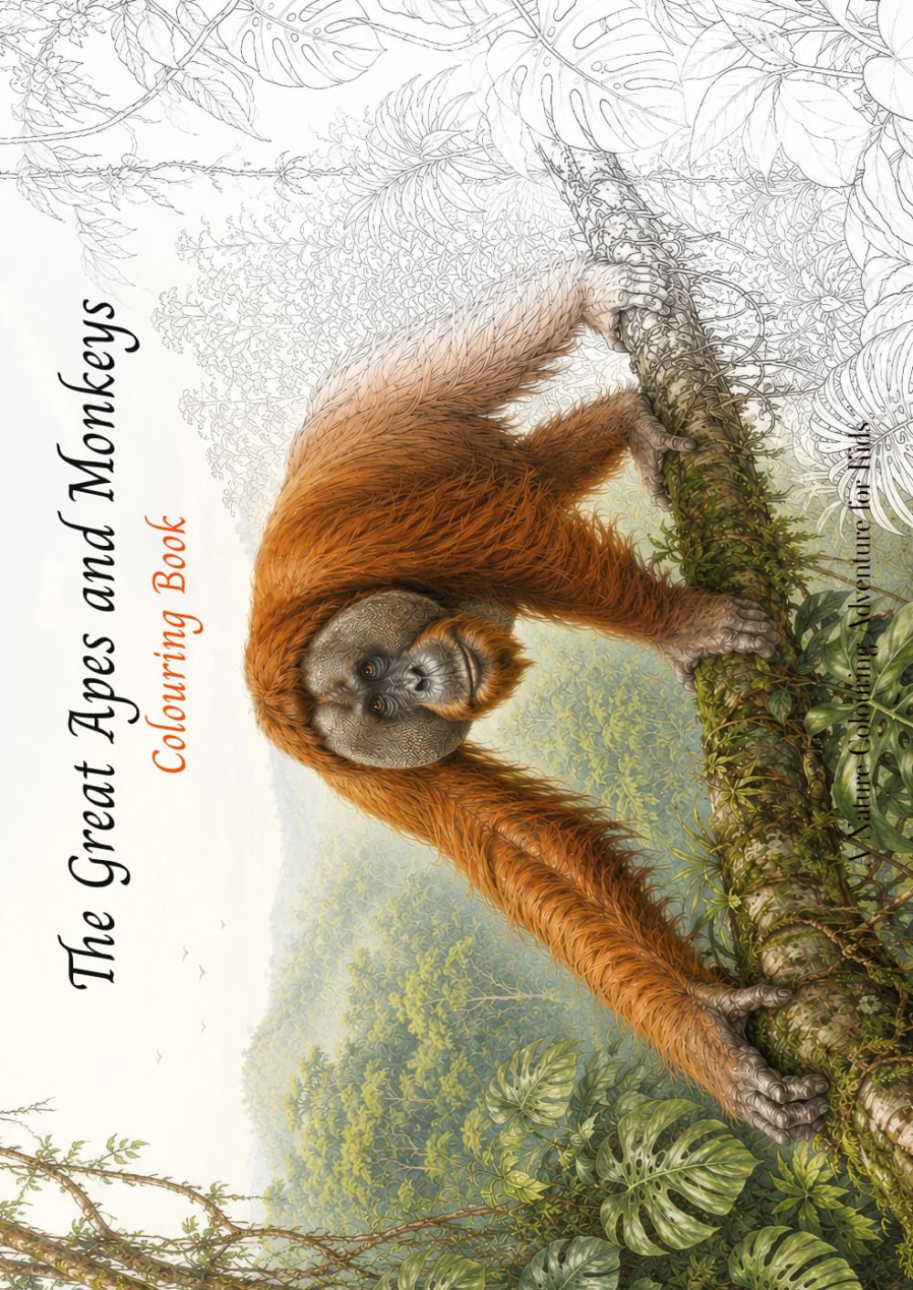 The Great Apes and Monkeys - Colouring Book: A Rainforest Colouring Adventure for Kids – 24 Great Apes & Monkeys with Fun Facts and Habitats (Children’s Wildlife Colouring & Learning Books)