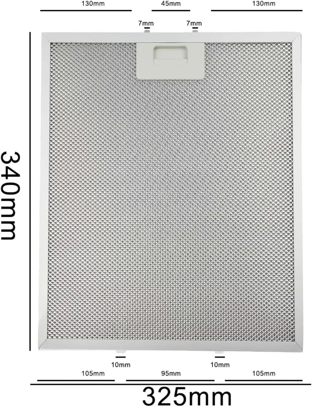 2pcs 325x340x9mm Aluminum Cooker Hood Filters Metal Mesh Extractor Vent Filter Kitchen Range Accessories