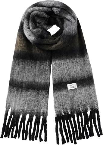 Premillow Womens Mohair Scarf, Cashmere Feel Winter Wrap, Soft Solid Color