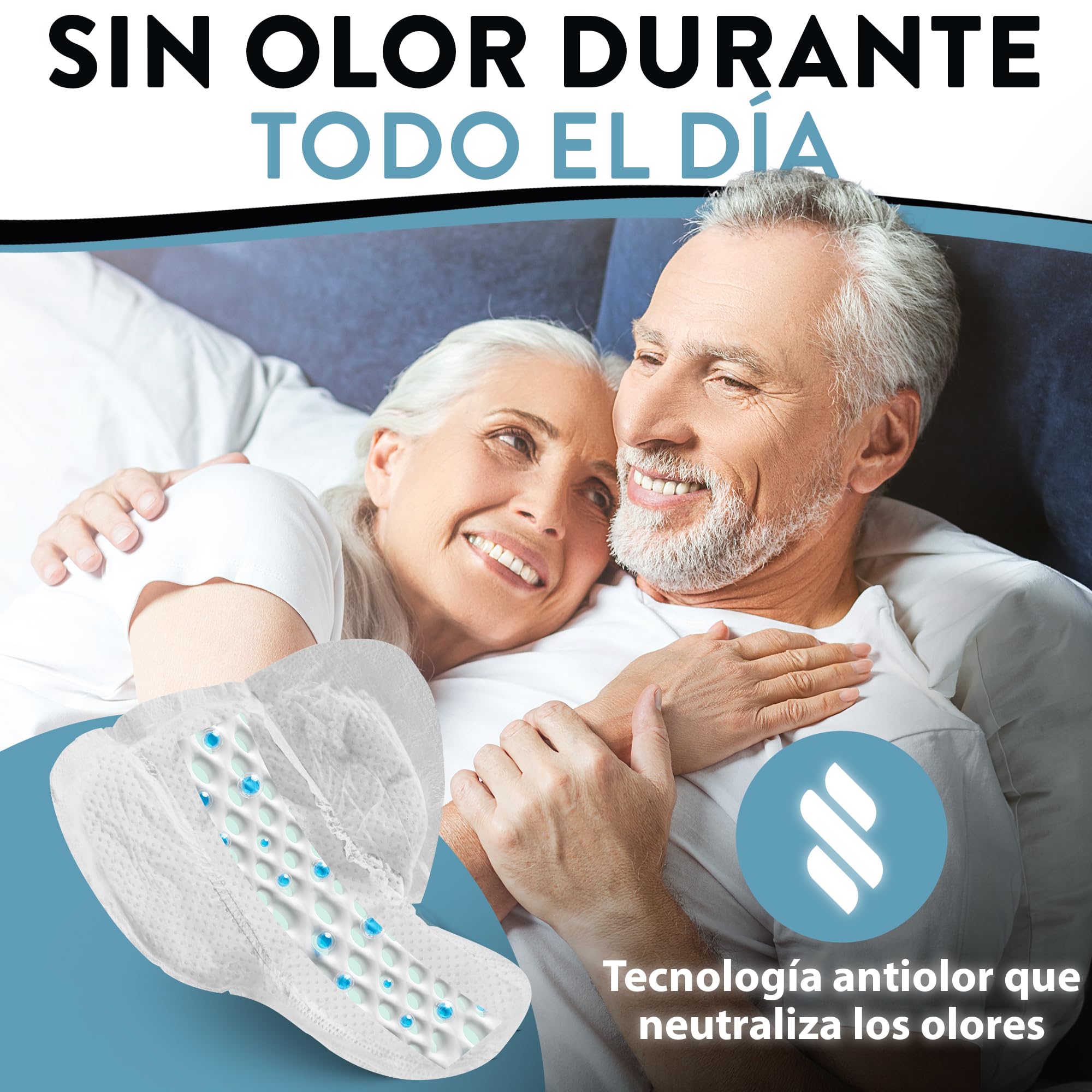 Harmony Care® Men - Compresas de incontinencia súper absorbentes para hombres leve a moderada - Discretas compresas para hombres en caso de incontinencia - 120 unidades