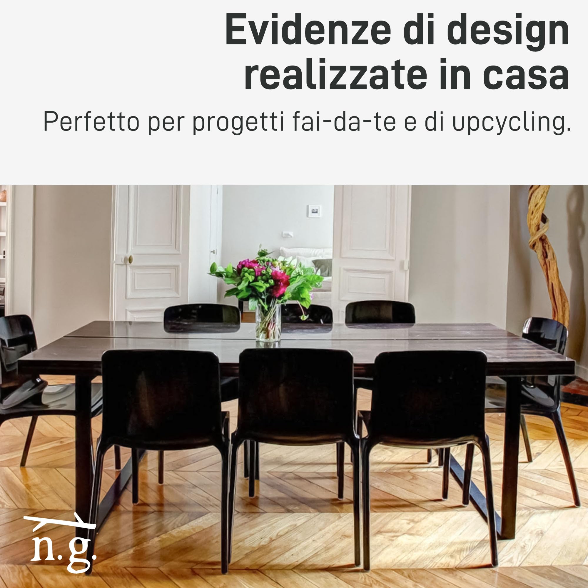 Natural Goods Berlin 2x GAMBE PER TAVOLO | Montaggio Facile | Piedi per Tavolo in Metallo Industriale | Ideale per Progetti Fai-da-Te come Tavolo da Pranzo, Scrivania, Tavolino, Panchina | 30x43 cm
