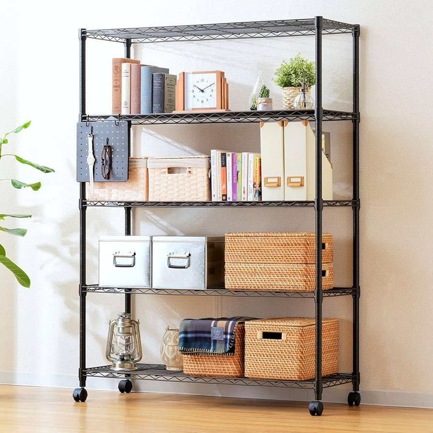 【新品】 業務用 ルミナス ドウシシャ スチールラック Luminous Amazon｜ドウシシャ ルミナス ノワール ラック 5段 幅110 奥行40