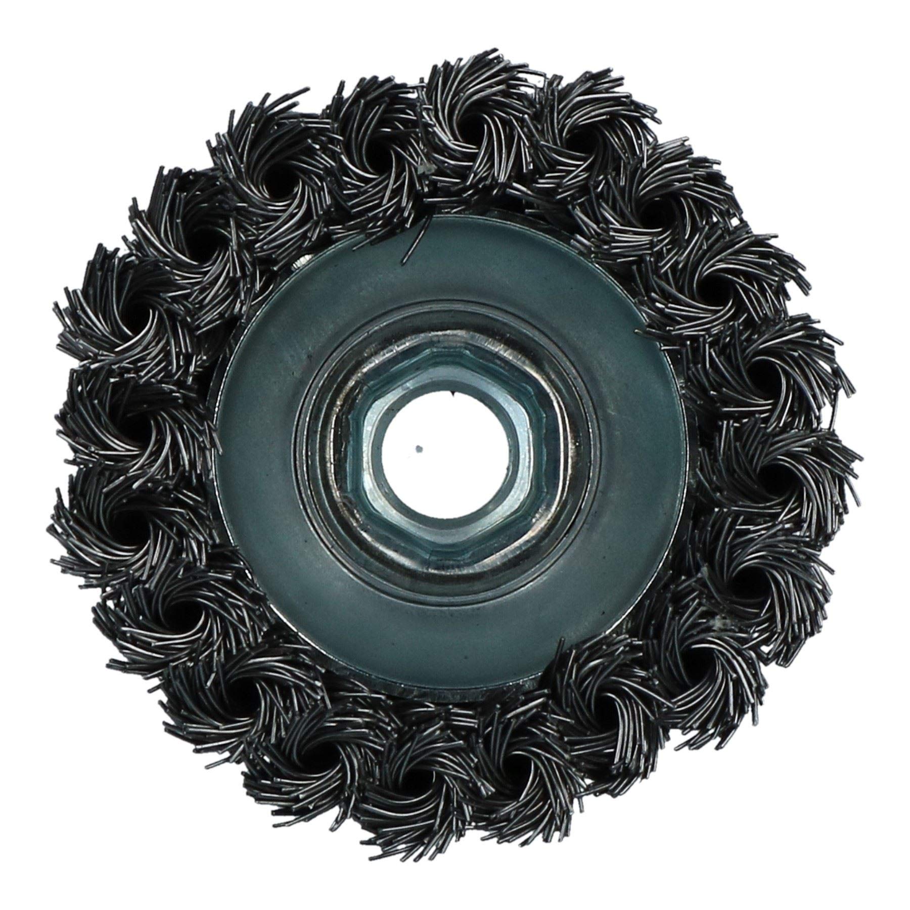 80mm filo annodato spazzola tazza, per 4-1/2" M14 smerigliatrici angolari 5PC