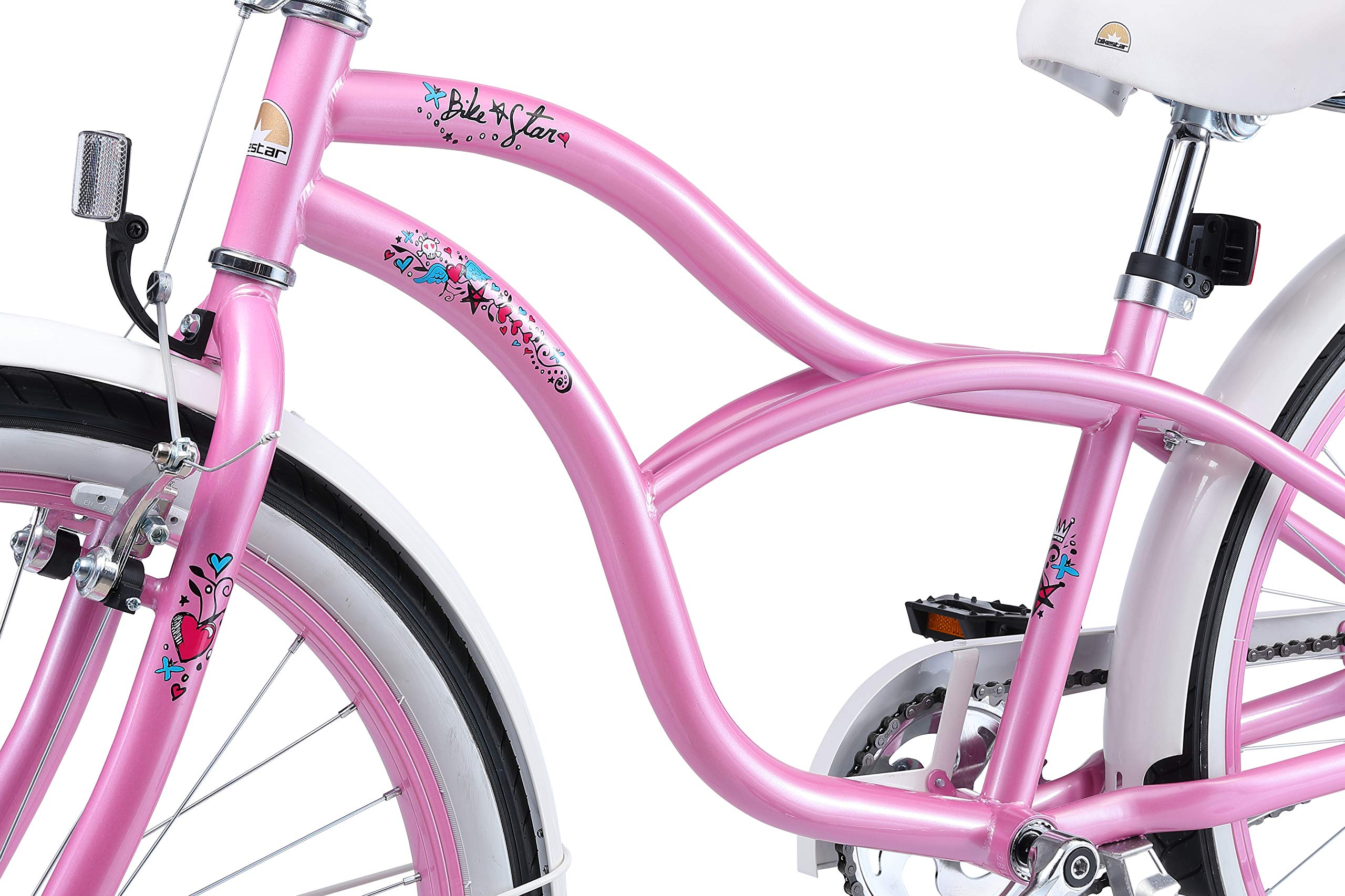 BIKESTAR Bicicleta Infantil para niños y niñas a Partir de 10 años | Bici 24 Pulgadas con Frenos | 24" Edición Cruiser