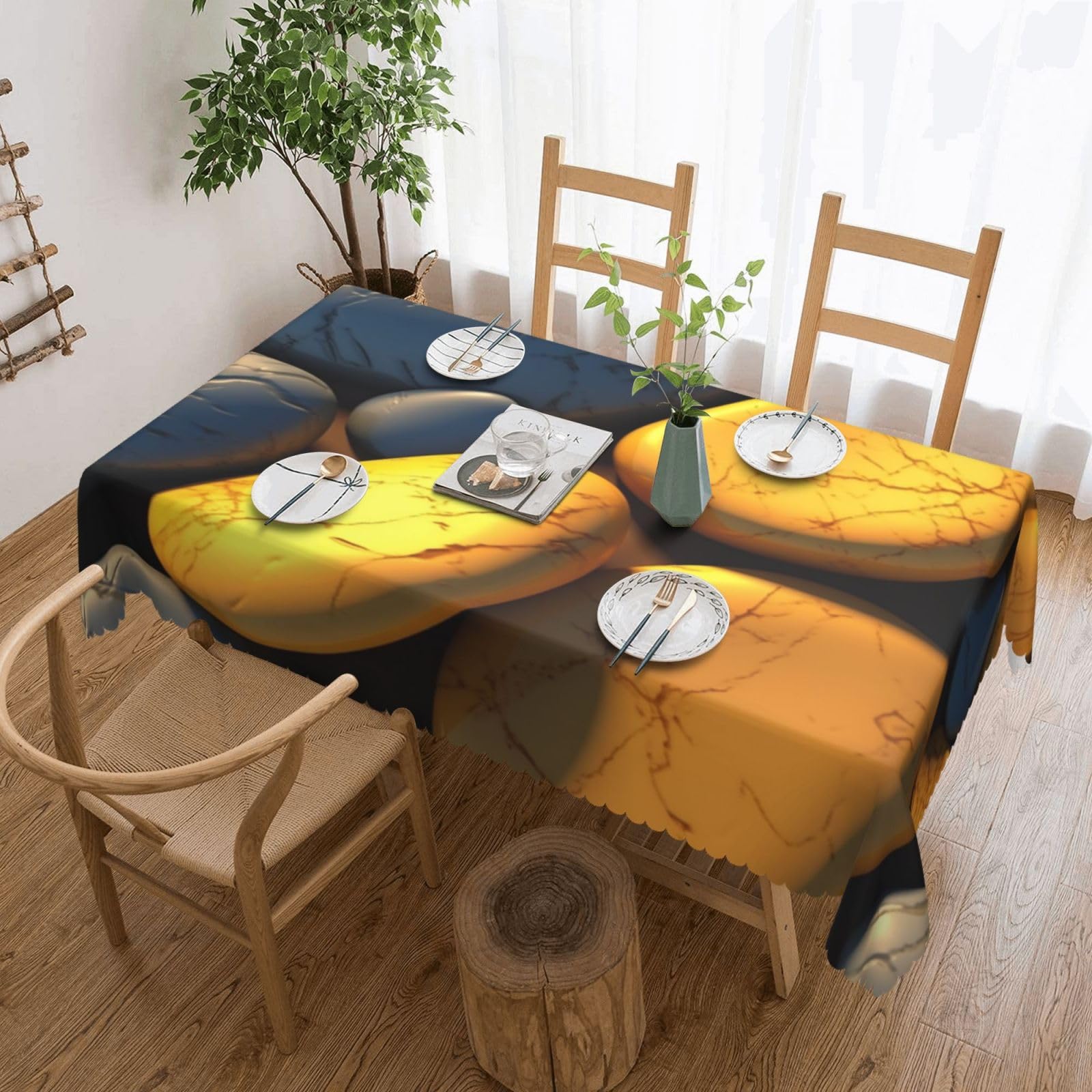 Nappe rectangulaire lavable pour éliminer les taches de graisse sur la table de cuisine