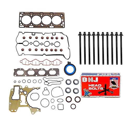 DNJ HGB340 Juego de juntas de culata con kit de pernos de cabeza para Chevrolet Pontiac Aveo Aveo5 G3 1.6L L4 16V DOHC 1598cc 2009-2011