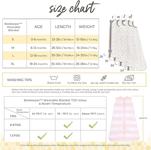 Miniatura 2 de Burts Bees Baby Manta de bebé que puede usarse 100 algodón orgánico manta de transición de envoltura saco de dormir A Bee C Cloud, Abejas y hojas,