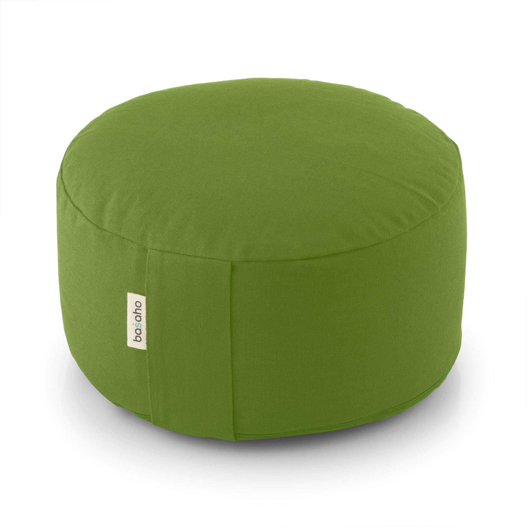 basahoMeditation Cushion | WHEEL Zafu Meditation Cushion with Removable Washable Cover | Certified Organic Cotton Meditation Cushions | Buckwheat Hulls Cushion Meditation Pillow