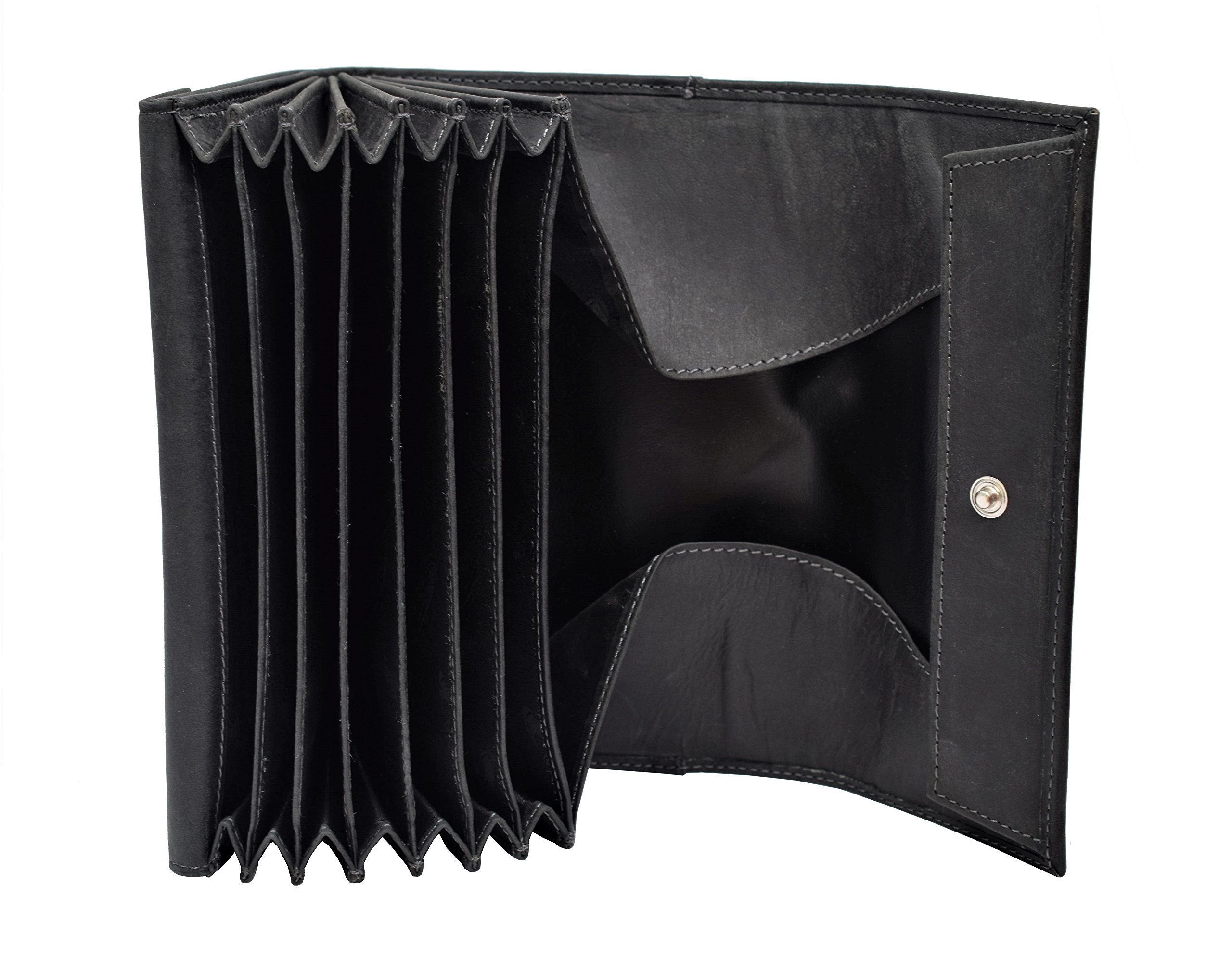 Menzo Kellnerbörse aus echten Leder, Kellnergeldtasche, Kellnerbeutel (schwarz)